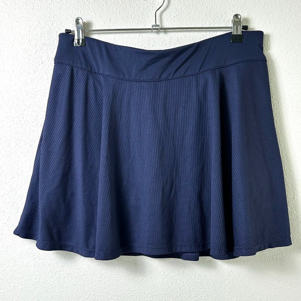 Lillie Green Skort‎ Skirt Womens M Navy Blue Pull On Stretch Golf Pickleball